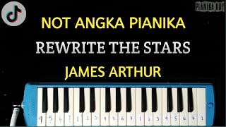 James Arthur feat. Anne Marie - Rewrite The Stars | Easy Cover Pianika   Lyrics