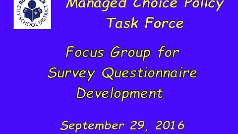 2016-09-29 - MCPTF - Focus Group for Survey Questionnaire Development