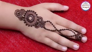 Simple Beautiful Jewellery Style Mehndi Designs For Hands | Gol Tikki | by Jyoti Sachdeva.