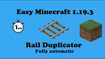 Minecraft Rail Duper for Minecraft 1.19.3 | Duplicate your rails in an instant!