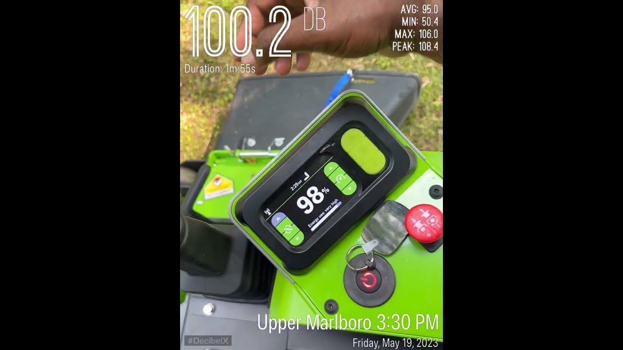 How Loud Is The Electric Greenworks Zero Turn Commercial Mower