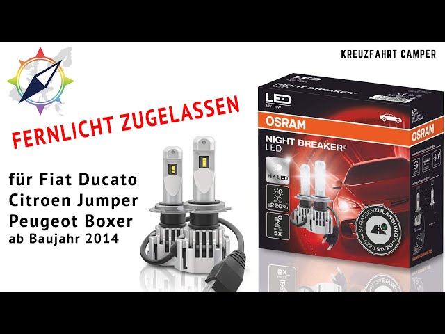OSRAM Night Breaker H7 LED als Fernlicht im Fiat Ducato / Citroen Jumper /  Peugeot Boxer ZUGELASSEN! 