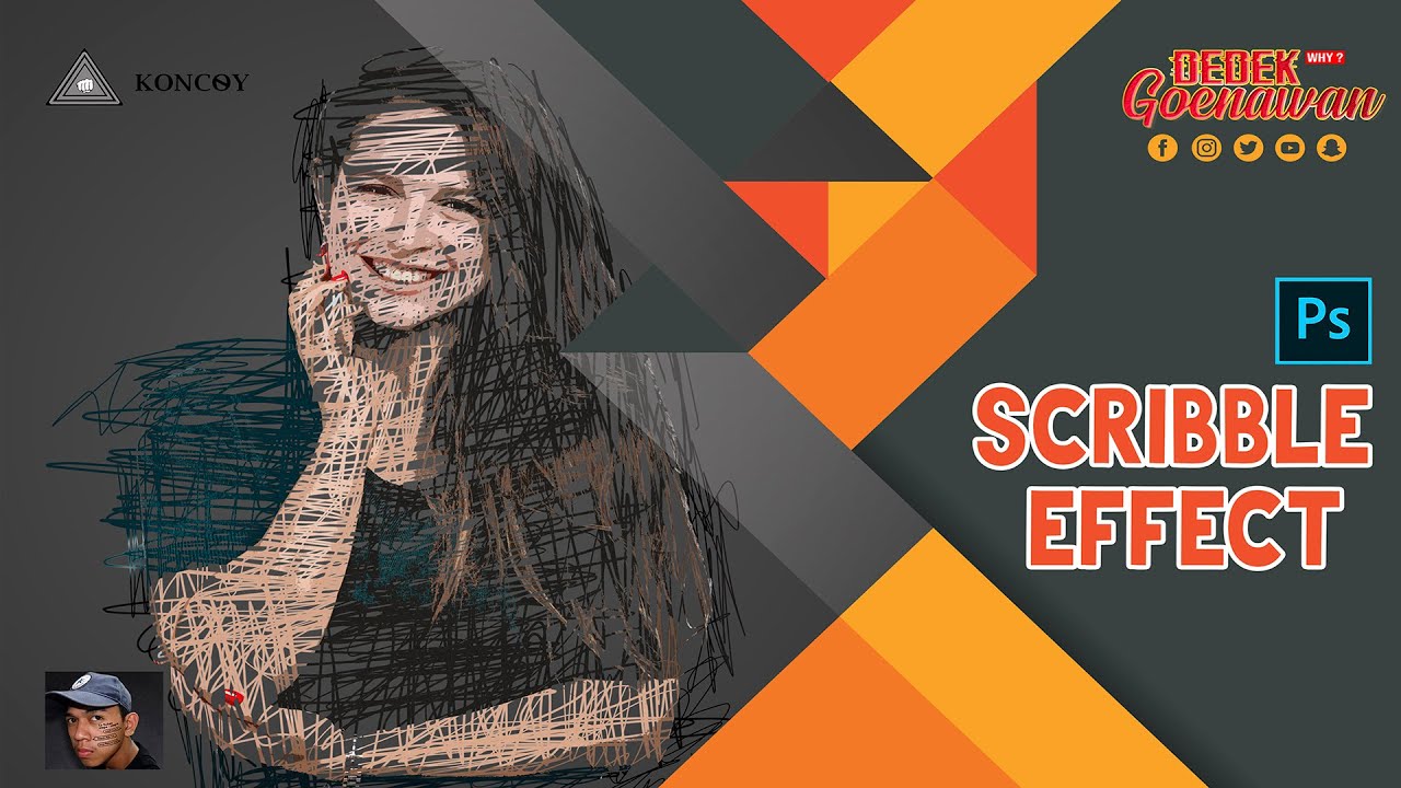 Belajar Photoshop Scribble Effect Dengan Cepat dan Mudah - YouTube