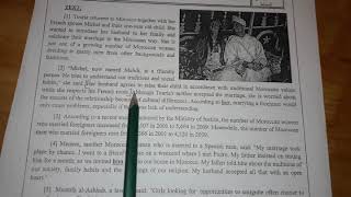 باقي عندك مشكل فاللغة الانجليزية هادي منهجية الاجابة على أسئلة الفهم وتصحيح امتحان وطني للتوضيح