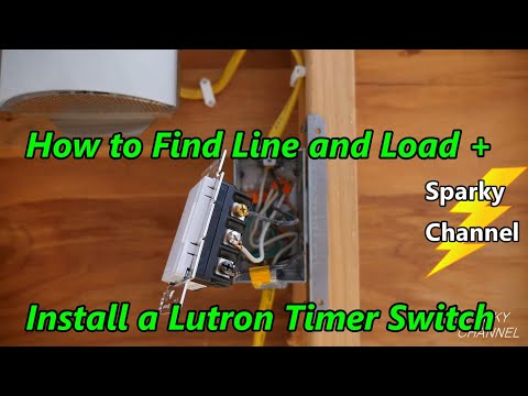 How To Find Line And Load Wires And Install A Lutron Timer Switch MA- T51MN-WH Neutral Required