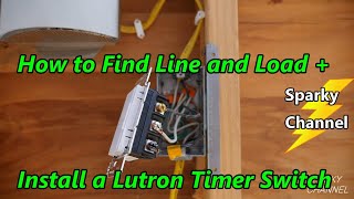 How to Find Line and Load Wires and Install a Lutron Timer Switch MA T51MNWH Neutral Required