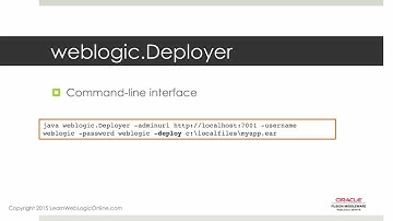 Oracle WebLogic 12c for Administrators 018 Application Deployment