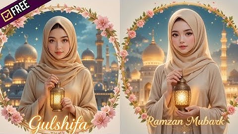 Ramadan Mubarak Girl Dpz Ai image Generator  free | Ramzan Mubark Ai Image Generator | Piclumen ai