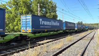 LOCOMOTORA 256.204 DE MEDWAY + AUTOPISTA FERROVIARIA TRANSITALIA (ARANJUEZ)