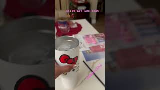 Did  the ice test new Hello Kitty tumbler. 24:30  hrs ..love it. #hellokitty