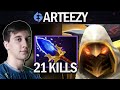 EG.ARTEEZY JUGGERNAUT WITH 21 KILLS & AGHANIMS - DOTA 2 7.27 GAMEPLAY