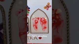 #lippanart #mudmirrorart #giftideas #homedecor #handmade #baby hand &amp; foot print preservation