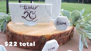 DIY Marble Table Numbers, Wedding Sign, Name Cards