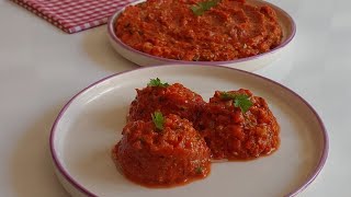 KIRMIZI BİBERİNİZ VARSA AKŞAMA EN HIZLI EZME TARİFİ Pratik Salata tarifi /meze tarifleri