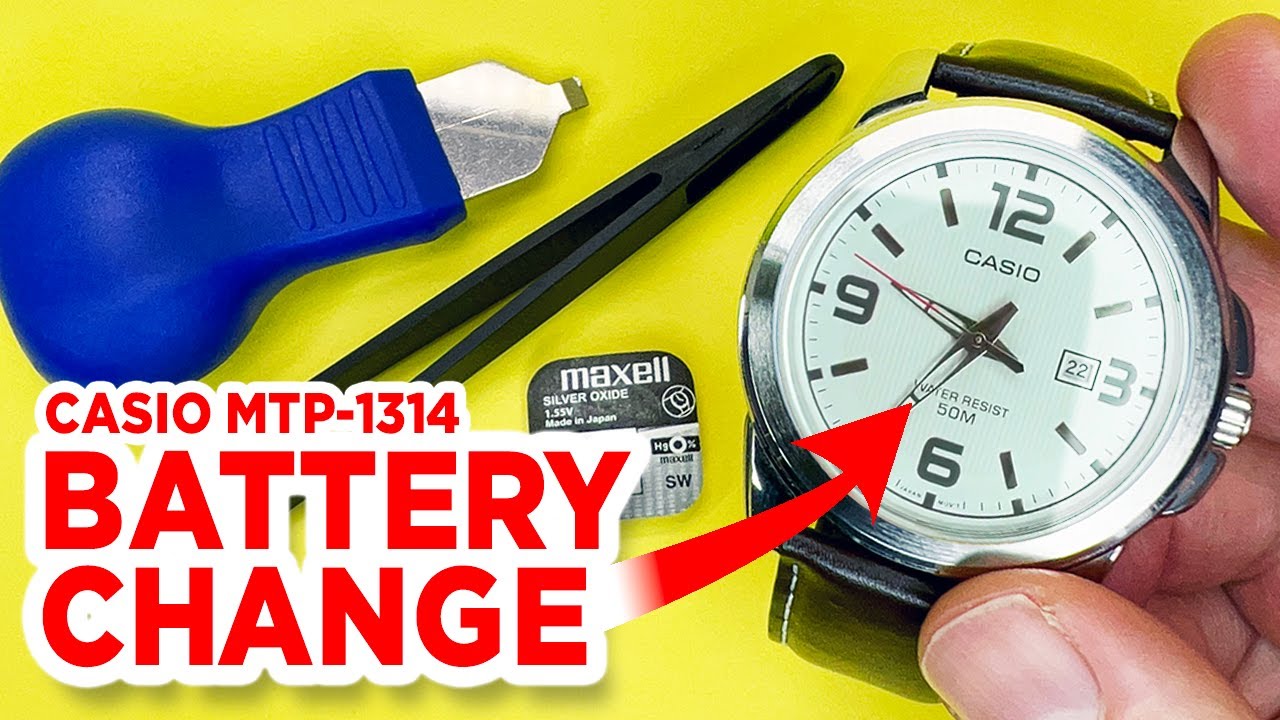 #CASIO MTP-1314 (Module 2784) Battery Change and How to Set The Time ...