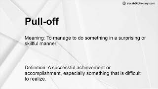 Pull-off Meaning