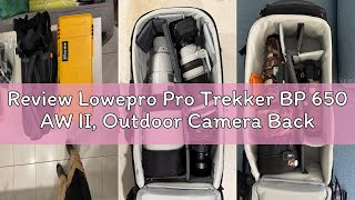 Review Lowepro Pro Trekker BP 650 AW II, Outdoor Camera Backpack with Recycled Fabric, Fits 800mm le