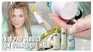 K18 PRO SERVICE: MY HAIR GOT BURNED OFF SO I TRIED IT!