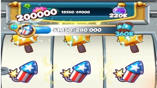 || Red, White & Boom! || Today New Event Coin Master [1M] Spin 20k Auto Game Play & All Event Done ✅