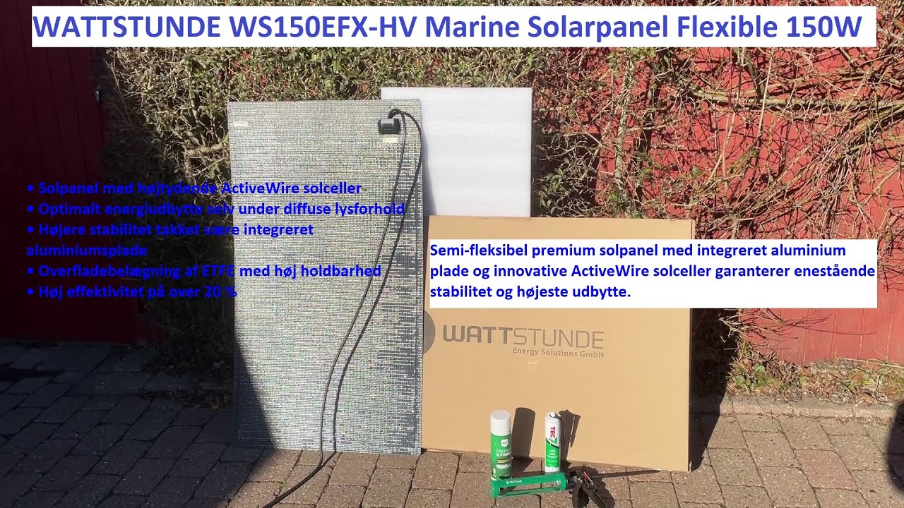 WATTSTUNDE WS150EFX-HV Marine Solarpanel Flexible 150W. 