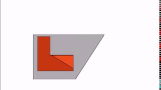 True size of oblique surface folding line method