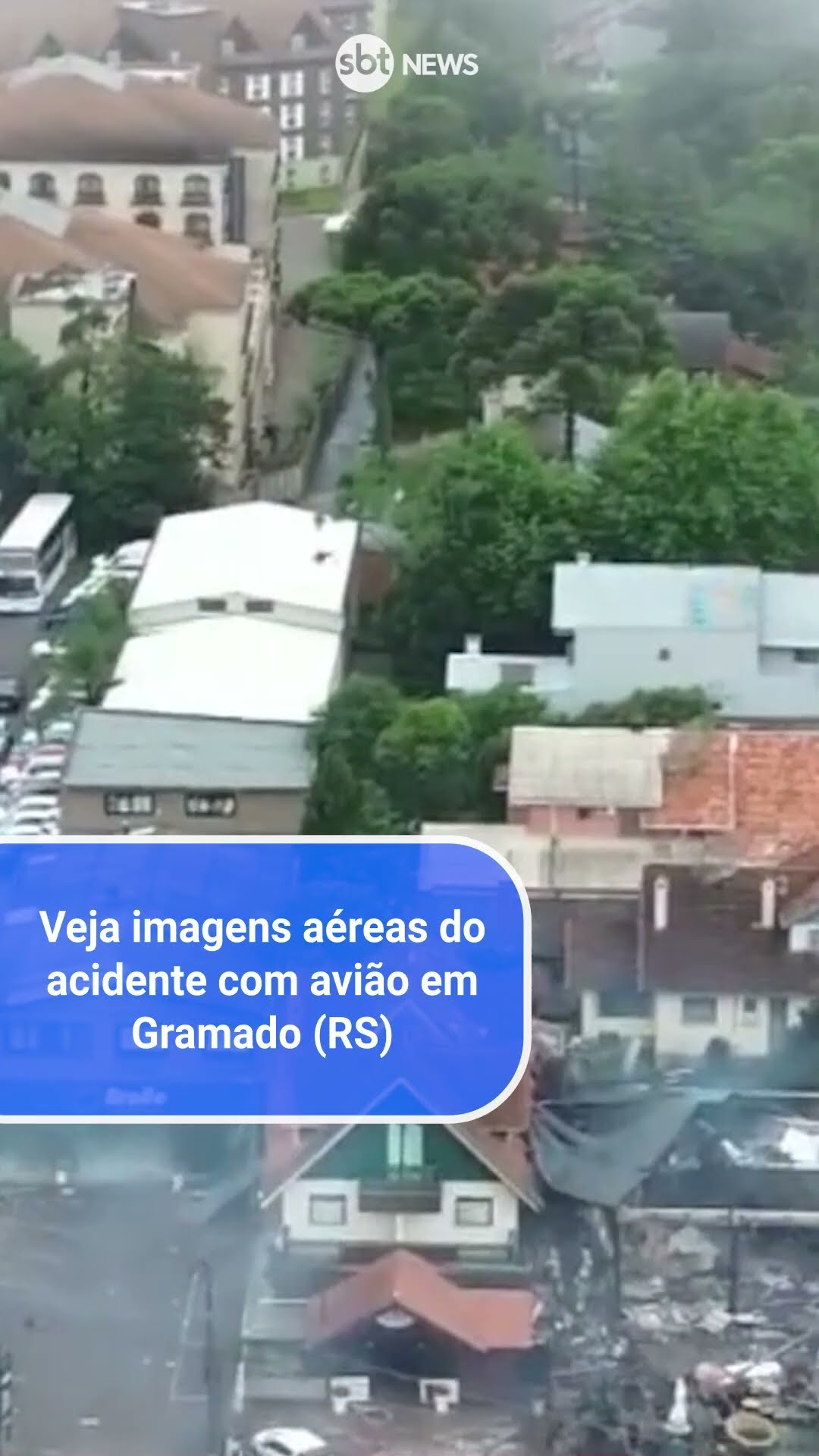 Veja imagens aéreas do acidente com avião em Gramado (RS)