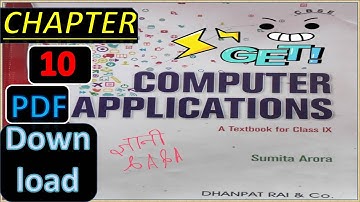 Chapter 10 Computer Class 9th #ncert,#computerapplications