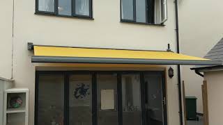 Markilux MX-3 patio awning with contrasting front profile.