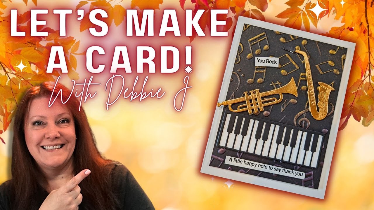 EASY Perfect Pearls Technique! feat. Bibi's Musical Notes Collection! Let's make a Card!