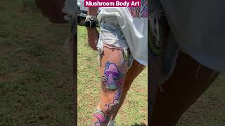 Mushroom Body Art Mushroom Body Paint! Mushroom Art #Mushroom #Bodyart #Bodypaint #Artist #Facepaint