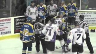 Matt Nickerson vs Kevin Bergin EIHL fight 23-3-14