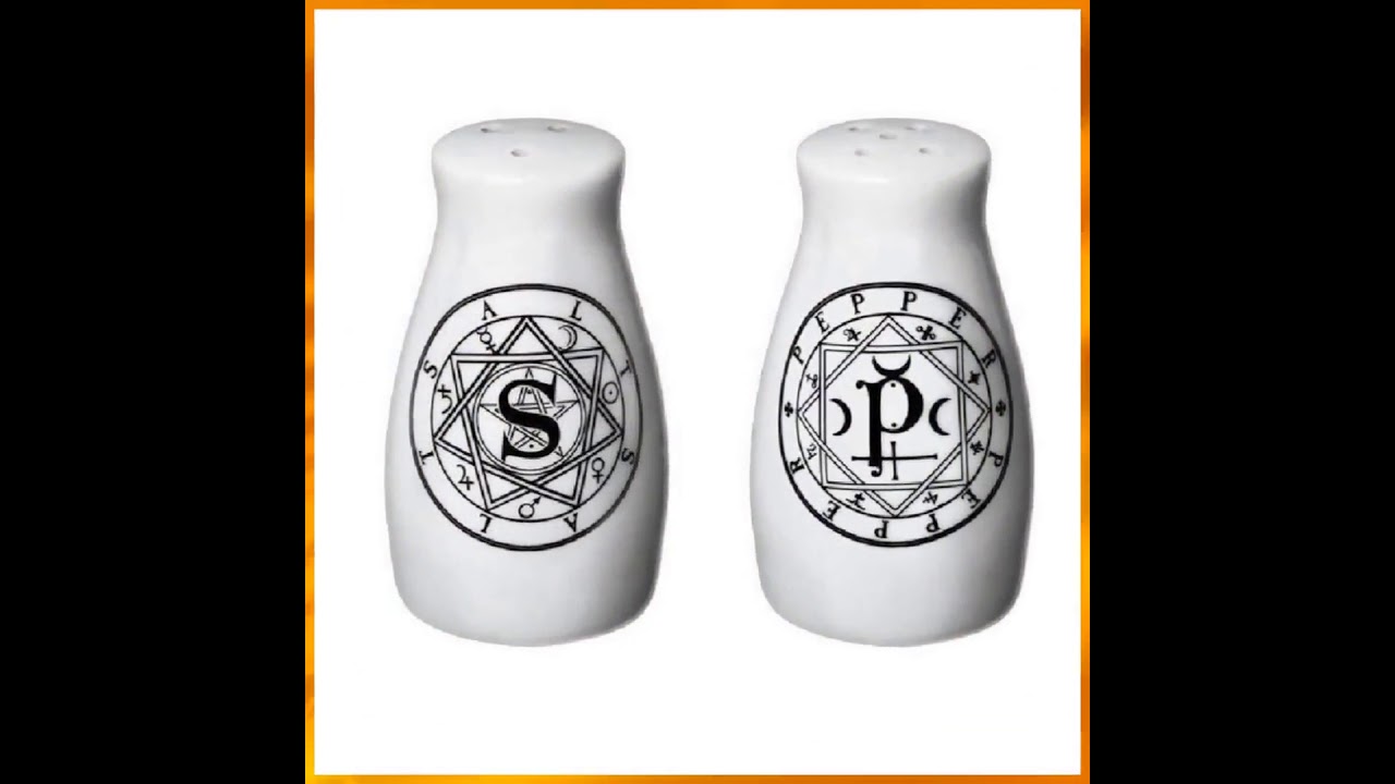 Alchemy Gothic S' & 'P' Salt & Pepper Set at NicheNoire