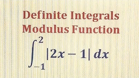 Bepaalde integralen _ Modulusfunctie