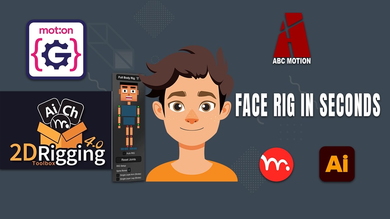 “Face Rig in Seconds 😱 | Moho 2D Head Rig Tutorial | Rigging Toolbox 4 ...
