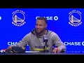 Steph Curry postgame; Warriors beat the Trail Blazers