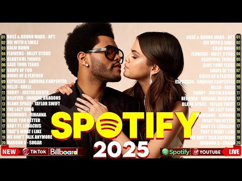 Selena Gomez, Bruno Mars, Maroon 5, Ed Sheeran, Rihanna, Zayn, Adele, Dua Lipa π Billboard Hot 100
