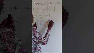 Equation with Matrix