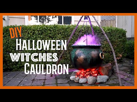 DIY Halloween Witch's Cauldron