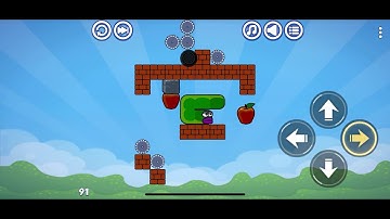 Apple Worm: Logic Puzzle. Level 91. Walkthrough.