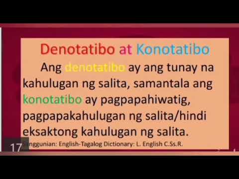 Kahulugan Ng Denotatibo – Halimbawa