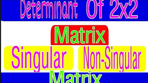 Determinant Of 2x2 Matrix | Singular and Non-Singular Matrix | #MATHSBySh245