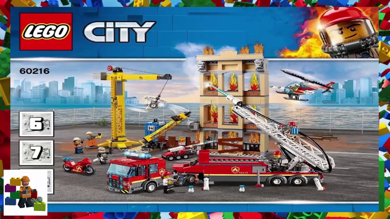 Lego Instructions City Fire Downtown Fire Brigade Book 6 Youtube