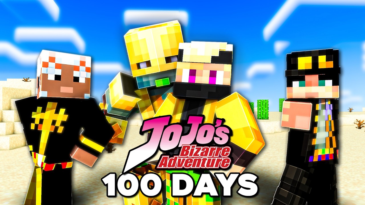 We Spent 100 Days In JoJo Minecraft [5 Friends]