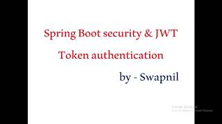 01 Spring Security And Jwt Token Authentication Introduction