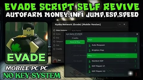 New]🍀Evade Script Pastebin | Self Revive, Infinite Jump, Fullbright, ESP, Autofarm Money (Roblox)