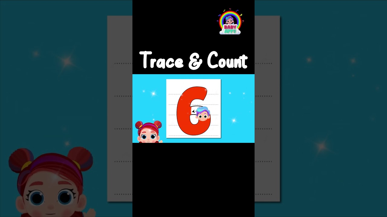 Trace Number 6 Like a Pro ✏️ | Fun Counting & Writing for Kids
