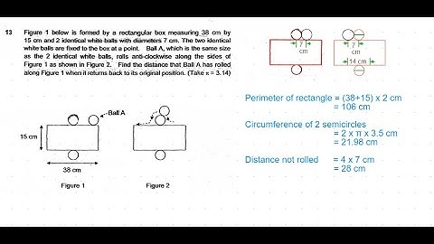 P6 2015 Nanyang Prelims Q13 - Tricky Perimeter | Rectangular box white balls | PSLE Maths