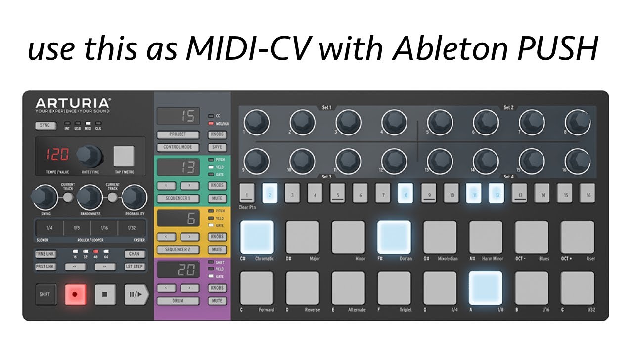 Arturia beatstep pro as a midi to CV converter - with