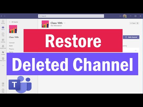How To Restore Deleted Channels in Microsoft Teams | Recover Deleted Channel in Teams | #Teams
