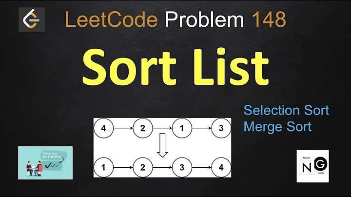 sort list | sort list leetcode | leetcode 148 | selection sort | merge sort